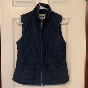 Quilted zip up vest